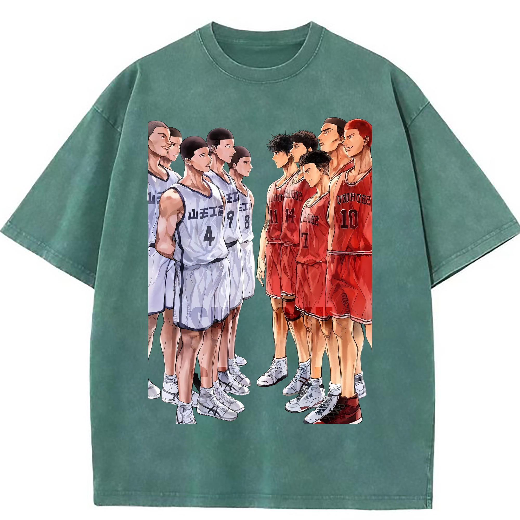 （画像用） SLAM DUNK／スラムダンク 綿100% ヴィンテージ風 半袖Tシャツ（フロントプリント）